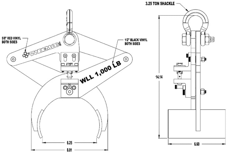 AR12 Series Diametral Pipe Lifting Tongs and Clamps
