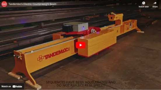 Screenshot of Tandemloc's Electric Counterweight Beam YouTube video